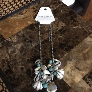 Beach necklace with rhinestones